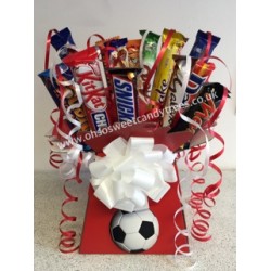 Chocolate Bar Bouquet in Football Team Colours